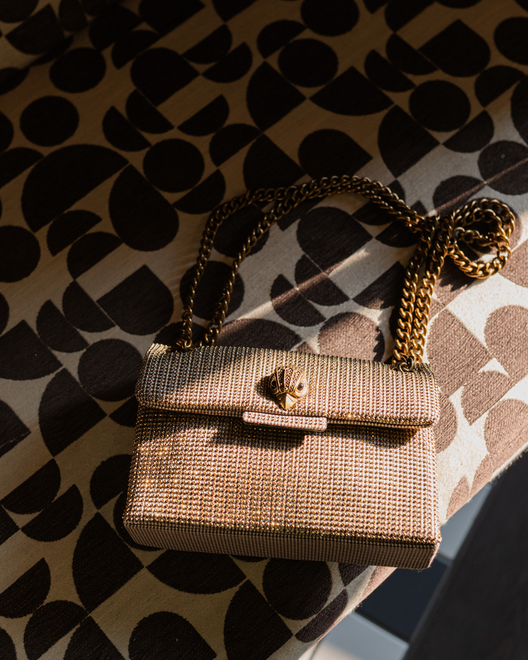 Mini Fabric Kensington Bag Bruin/Brons Tas