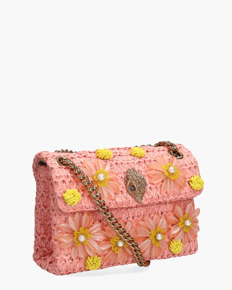 Raffia Mini Kensington Bag Roze Damestas