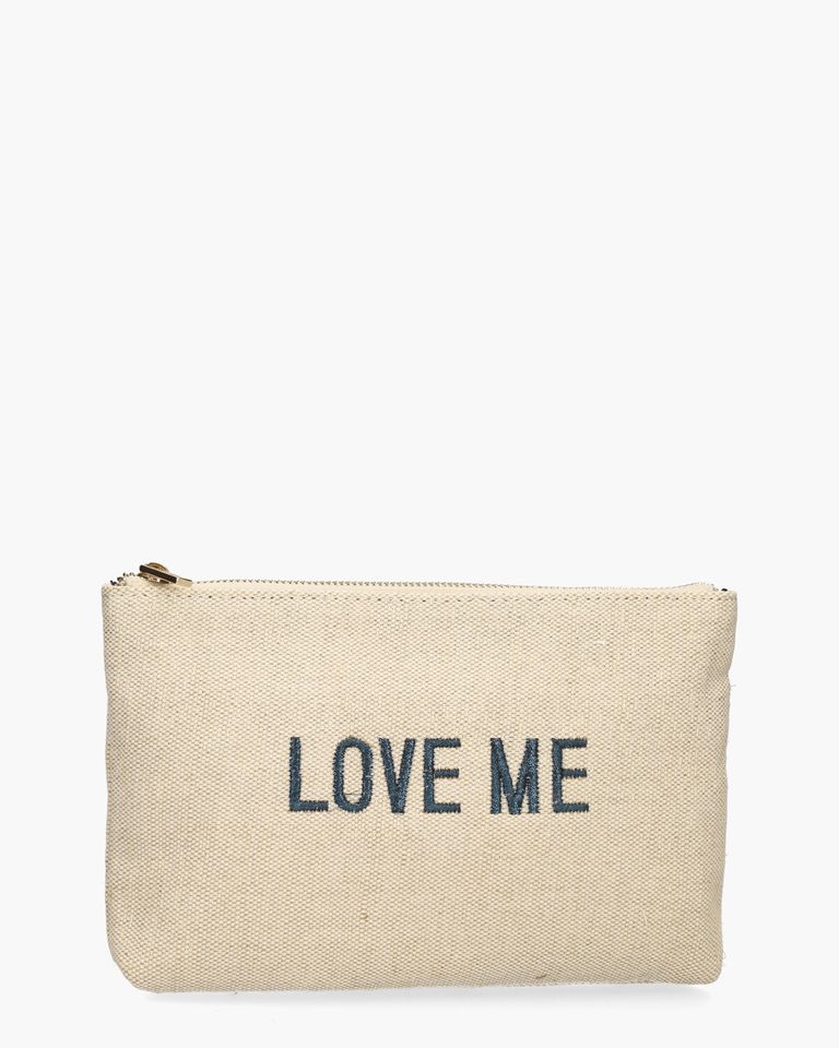 Patrizia Clutch Beige/Donkerblauw Tas