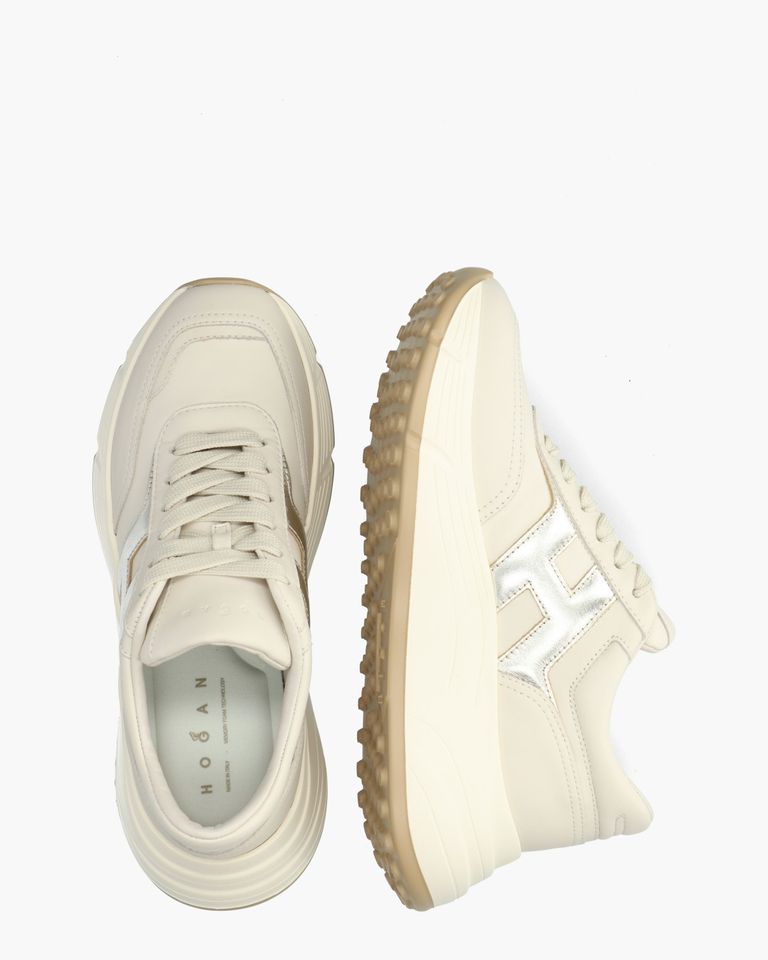 Hi-Fi Off-White/Zilver Damessneakers