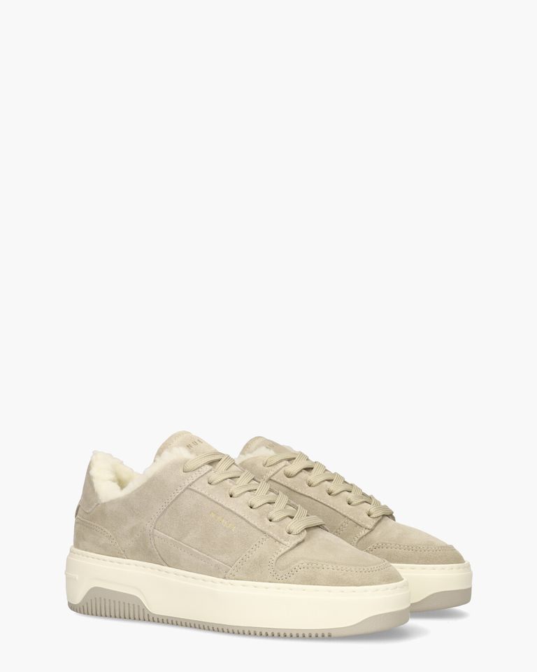 Basket Teddy Taupe Damessneakers