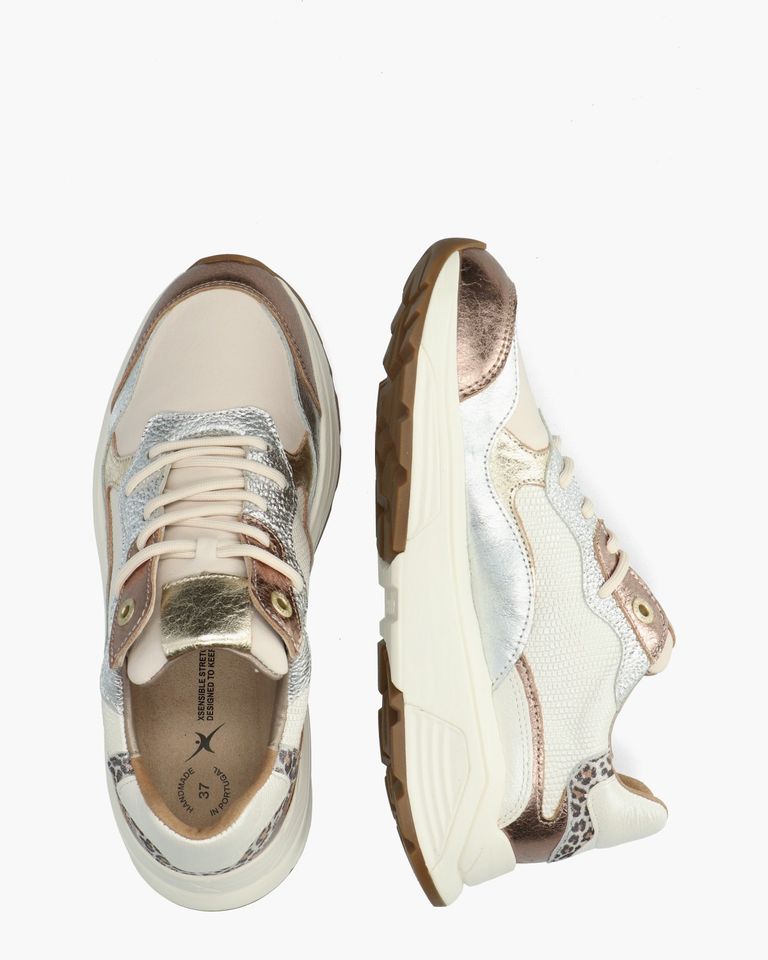 Xsensible Rainbow Off-White/Multi Damessneakers - Van Arendonk.nl