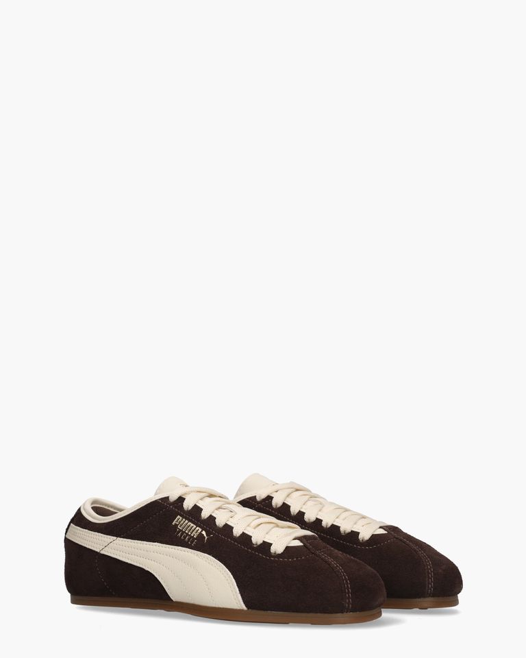Tackle Donkerbruin/Creme Damessneakers
