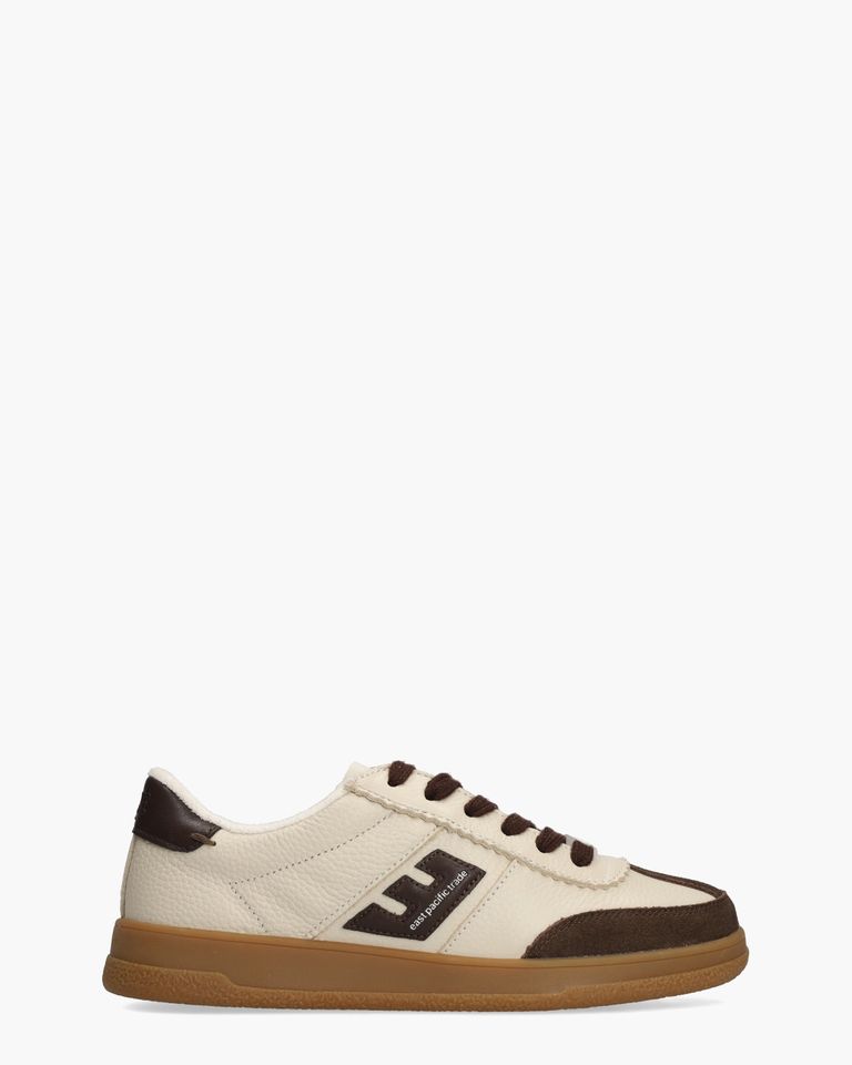 Santos Off-White/Donkerbruin Damessneakers