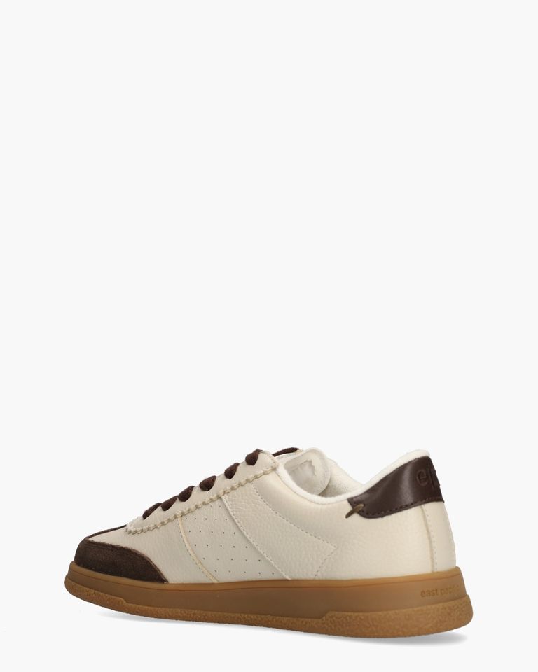 Santos Off-White/Donkerbruin Damessneakers