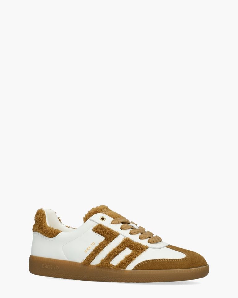 Cloud Fur Wit/Cognac Damessneakers
