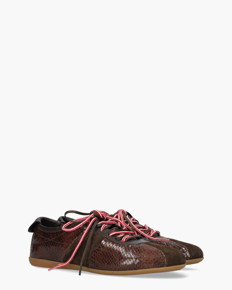 103 Donkerbruin Damessneakers
