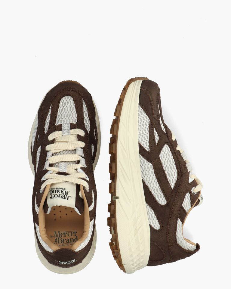 The Re-Run Max Nubuck Donkerbruin Damessneakers