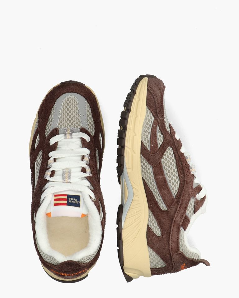 The Re-Run Americana Donkerbruin Damessneakers