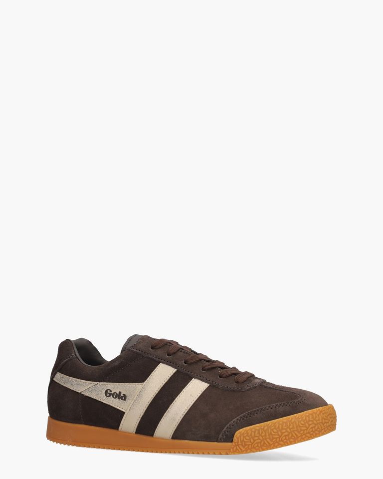 Harrier Mirror Donkerbruin/Goud Damessneakers