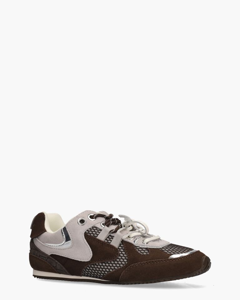 K Slim Runner Donkerbruin/Grijs Damessneakers