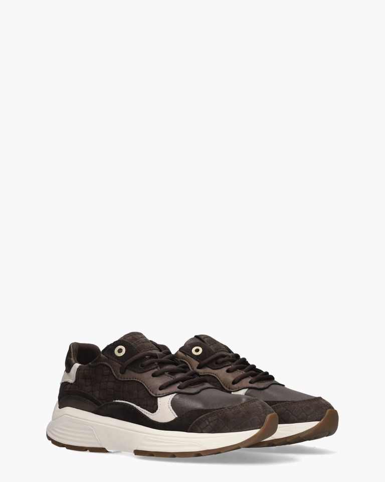 Rainbow Donkerbruin Damessneakers