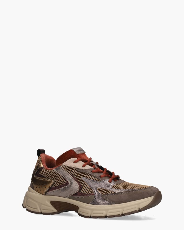 6005.01.006 Bruin/Multi Damessneakers