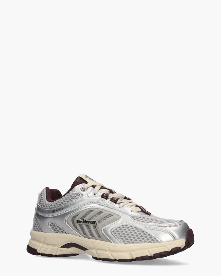 The Re-Run EVO Silver Zilver/Bordeaux Damessneakers