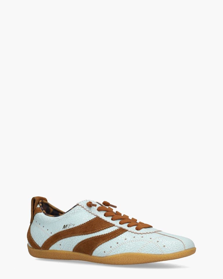Runaway V.9 Lichtblauw/Cognac Damessneakers