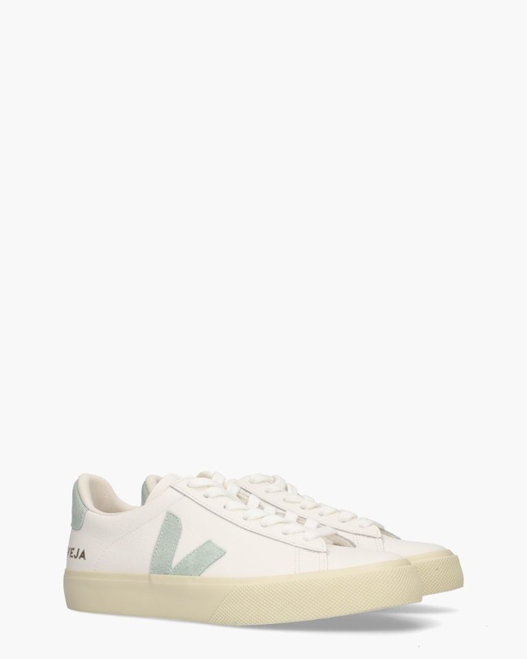 Campo Leather Wit/Mintgroen Damessneakers