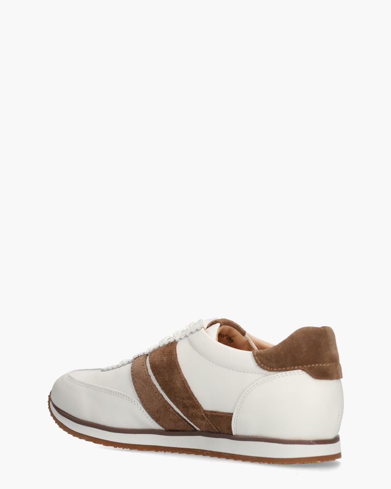Zaralie Wit/Bruin Damessneakers