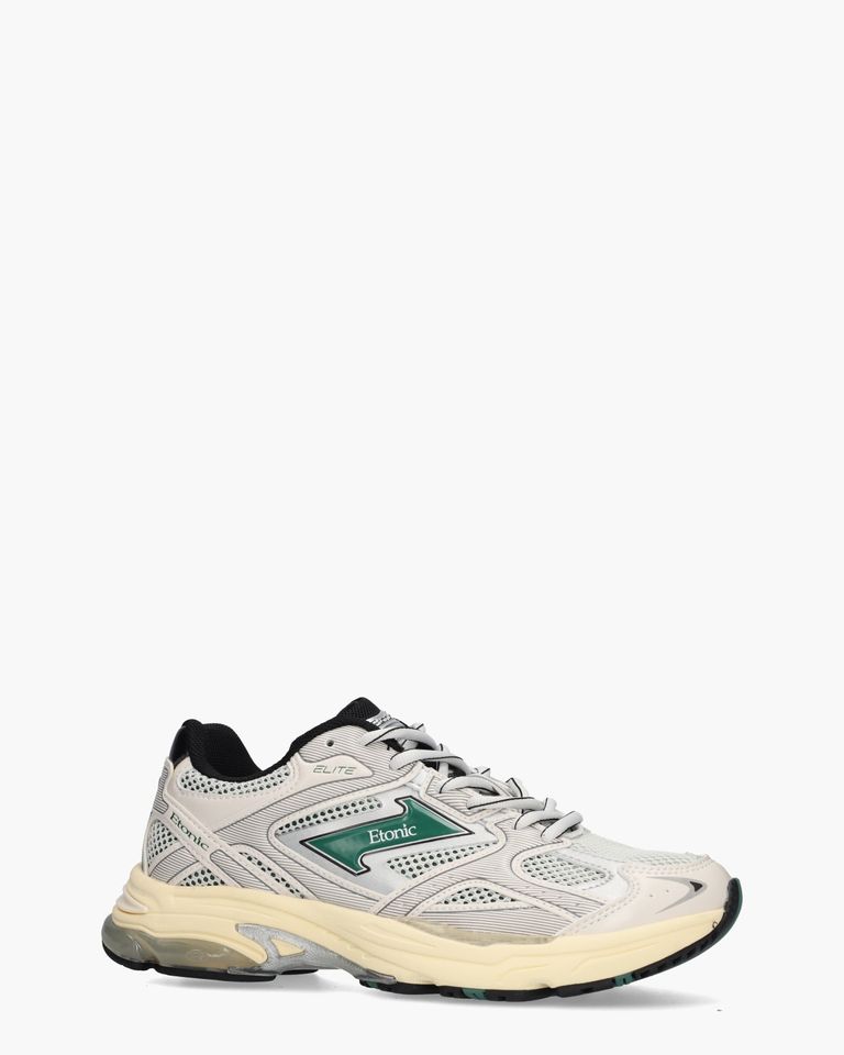 Elite Off-White/Groen Damessneakers
