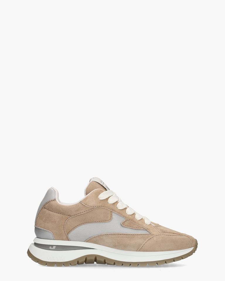 Usher Riggs Beige/Zilver Damessneakers
