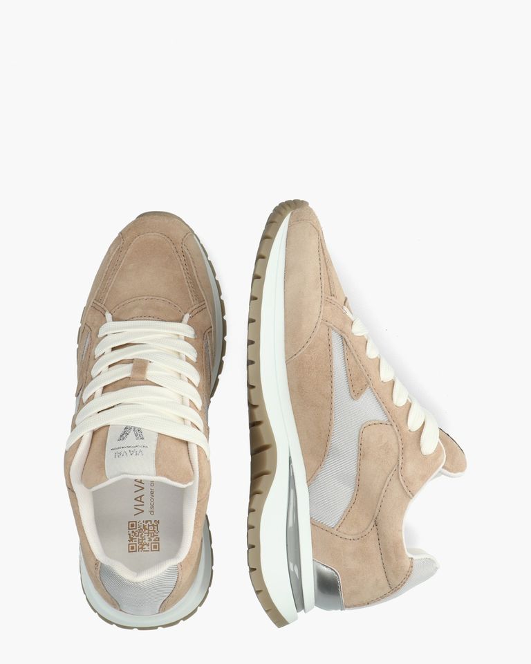 Usher Riggs Beige/Zilver Damessneakers