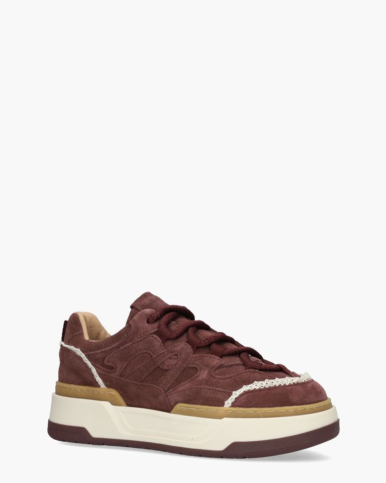 Walton Crochet Bordeauxrood Damessneakers