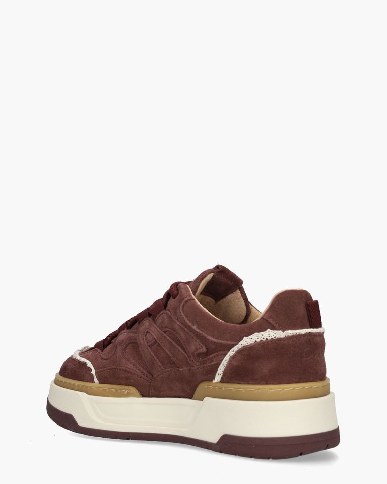 Walton Crochet Bordeauxrood Damessneakers