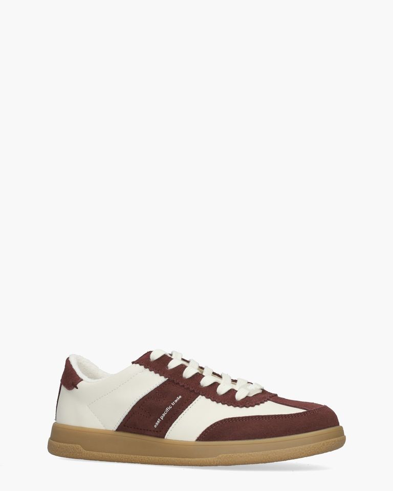 Santos Off-White/Bordeauxrood Damessneakers