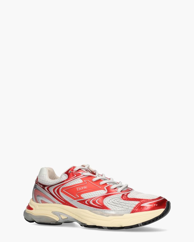 Evolution Metallic Wit/Rood Damessneakers