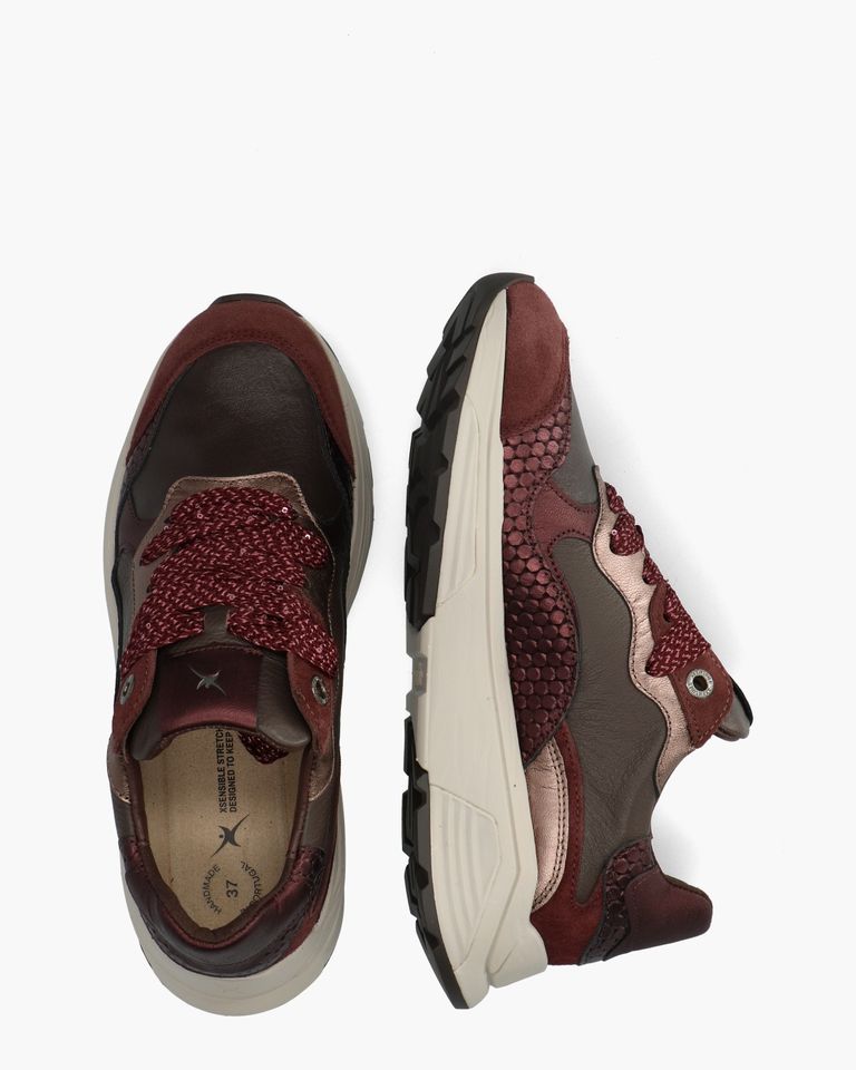 Rainbow Bordeaux Damessneakers