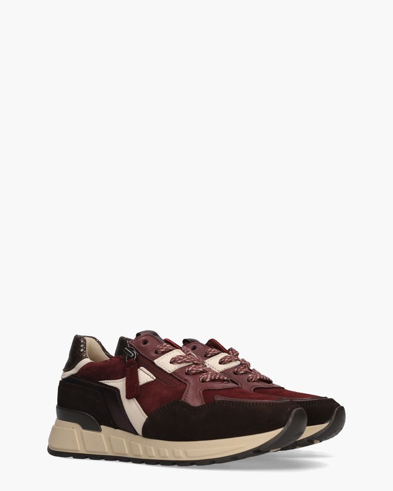 6023.01.005 Bordeaux/Bruin Damessneakers