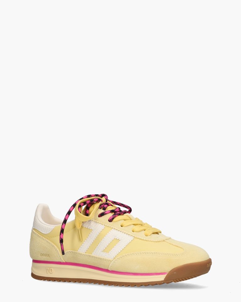 Jogger Spongy Nylon Lichtgeel Damessneakers