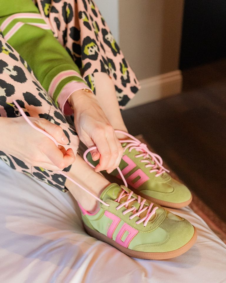 Ghost Satin Groen/Roze Damessneakers