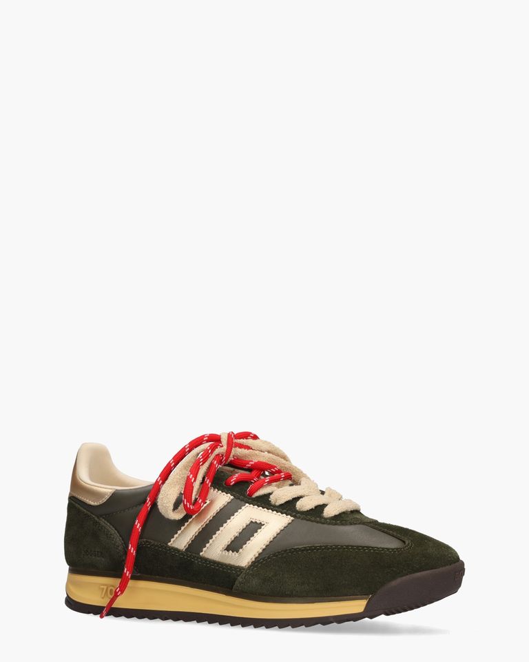 Jogger Spongy Nappa Donkergroen Damessneakers