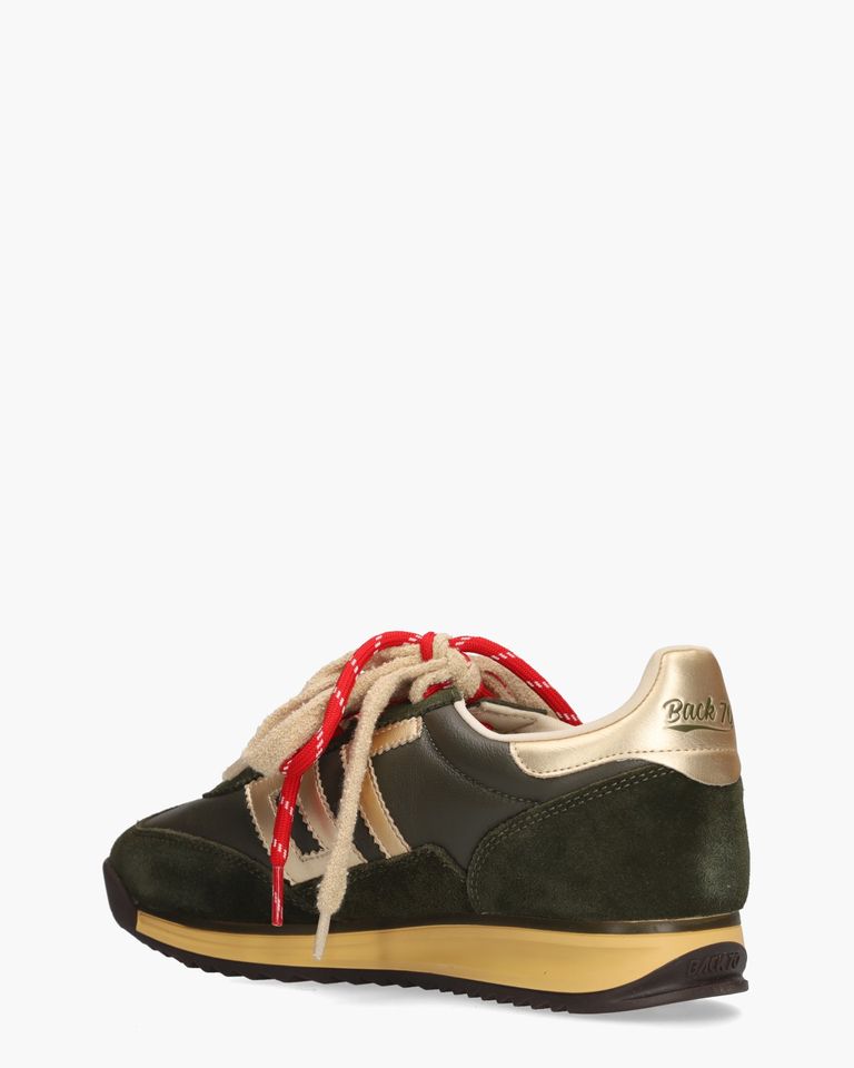 Jogger Spongy Nappa Donkergroen Damessneakers