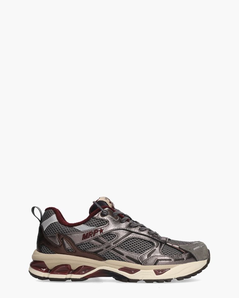 Melrose V.60 Grijs/Bordeauxrood Damessneakers