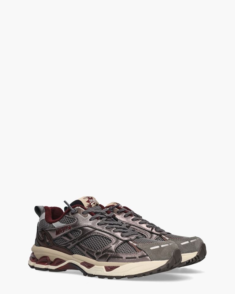 Melrose V.60 Grijs/Bordeauxrood Damessneakers