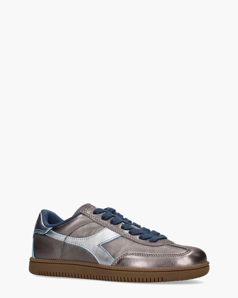 Trainer Metalized Grijs/Blauw Damessneakers