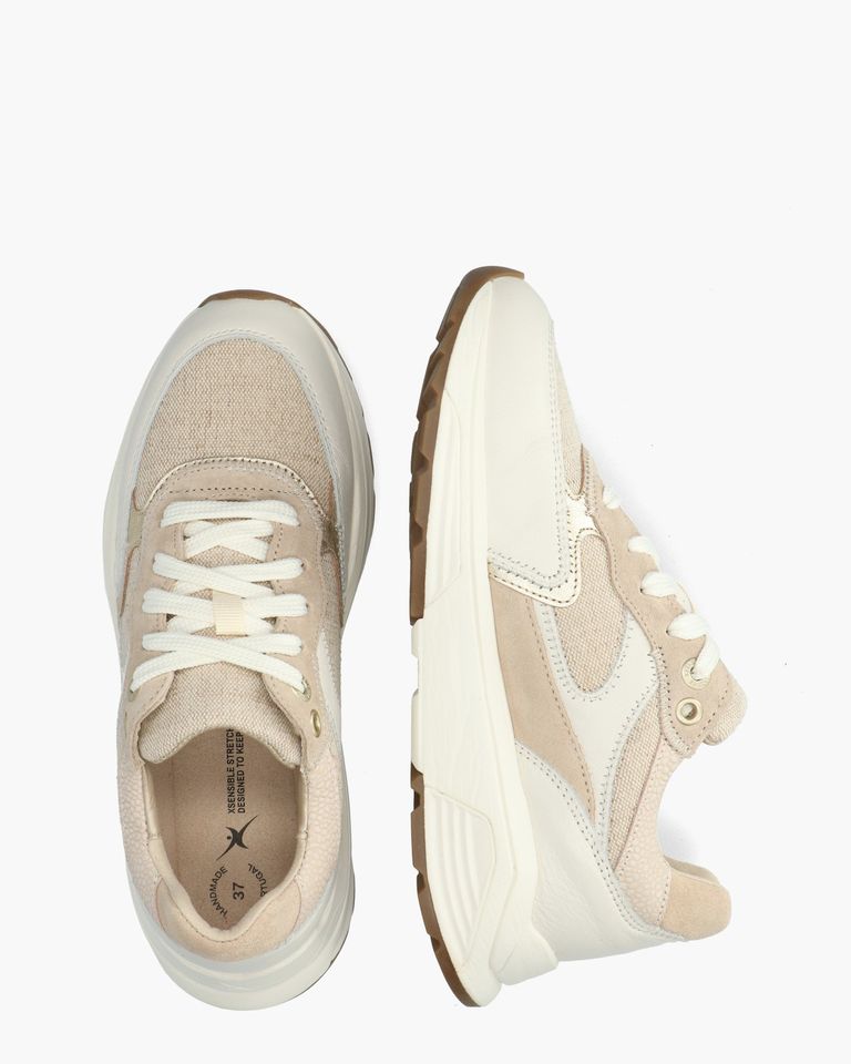 Ponte Vecchio Off-White/Beige Damessneakers