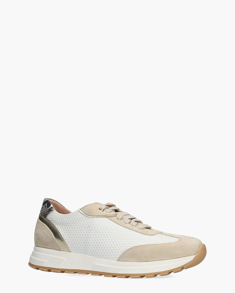 Ziba Wit/Beige Damessneakers
