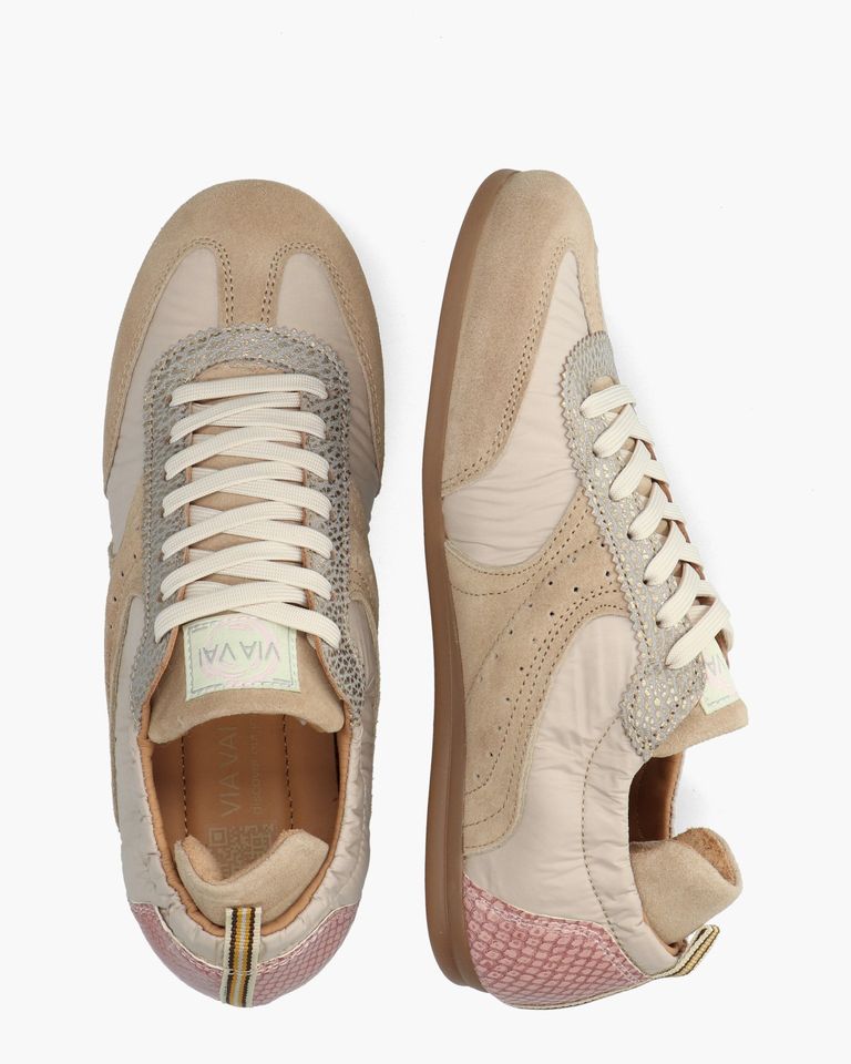 June Haylee Beige/Multi Damessneakers