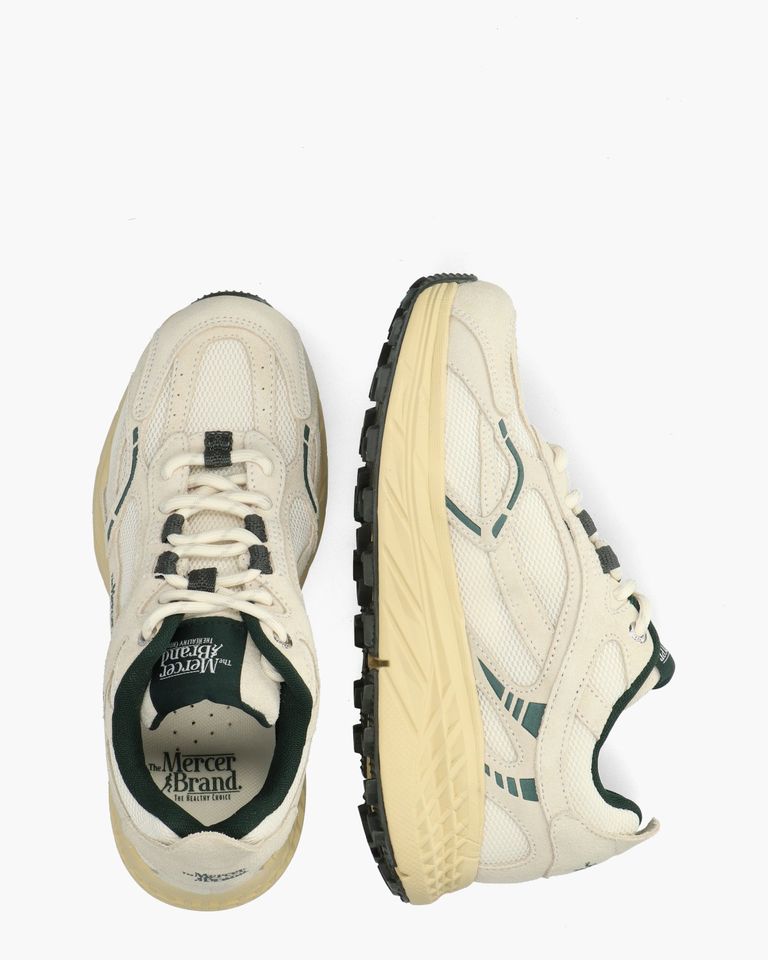 The Re-Run Max Off-White/Donkergroen Damessneakers