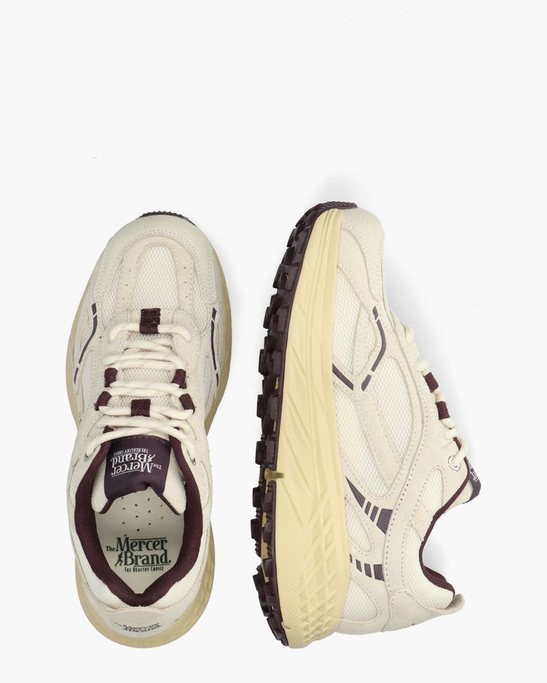 The Re-Run Max Off-White/Aubergine Damessneakers
