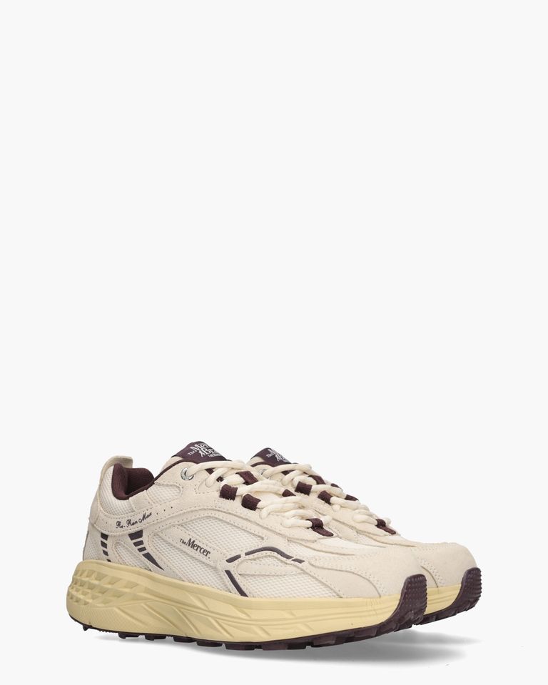 The Re-Run Max Off-White/Aubergine Damessneakers