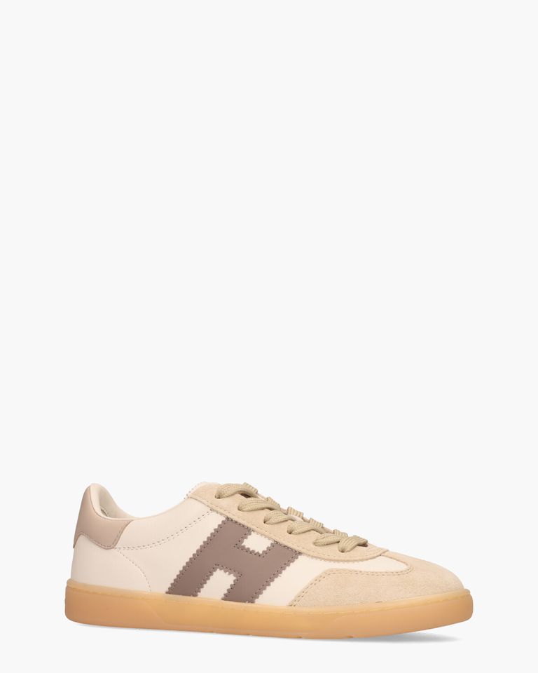 Cool Off-White/Taupe Damessneakers
