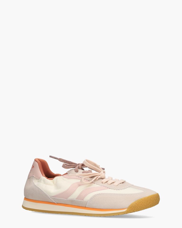 Pure V.7 Roomwit/Lichtroze Damessneakers