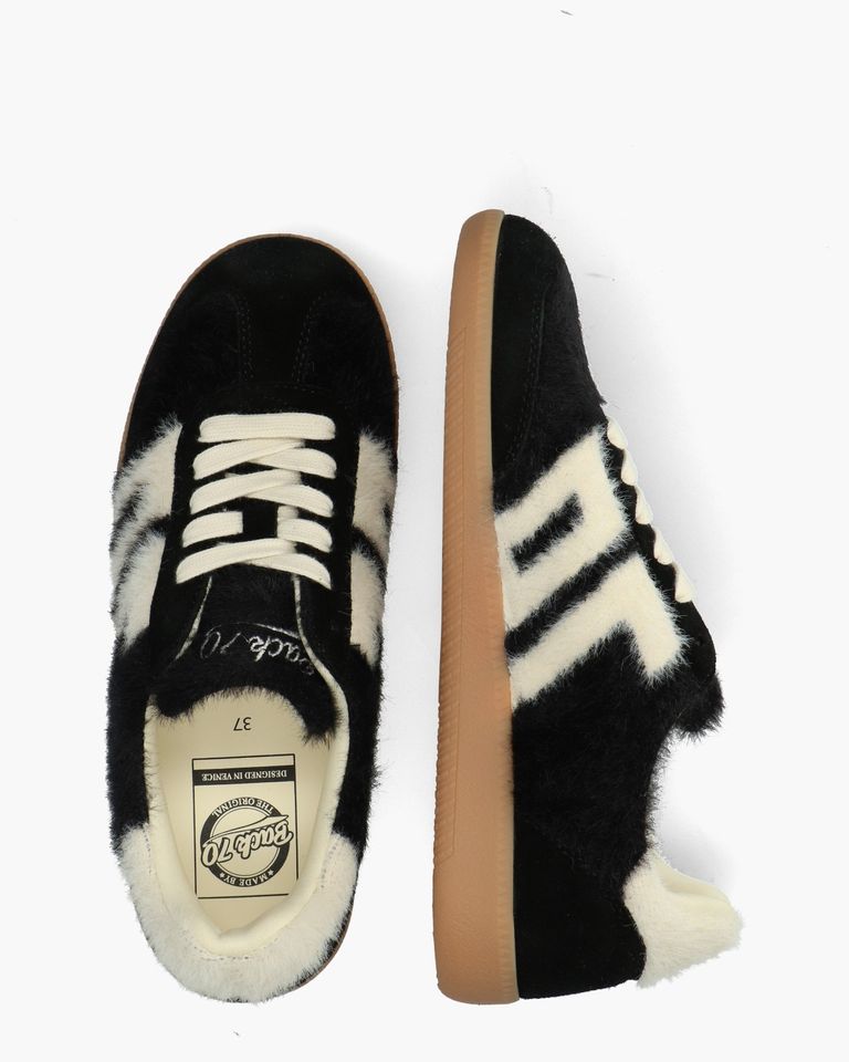 Cloud Mohair Zwart/Off-White Damessneakers