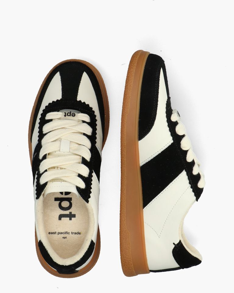 Santos Off-White/Zwart Damessneakers