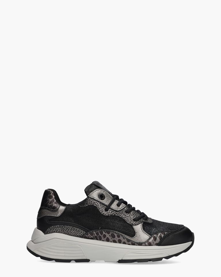 Rainbow Zwart/Zilver Damessneakers