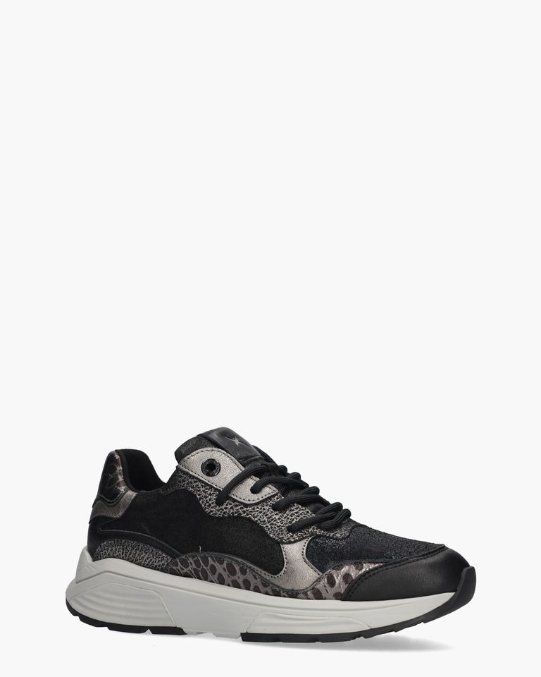 Rainbow Zwart/Zilver Damessneakers