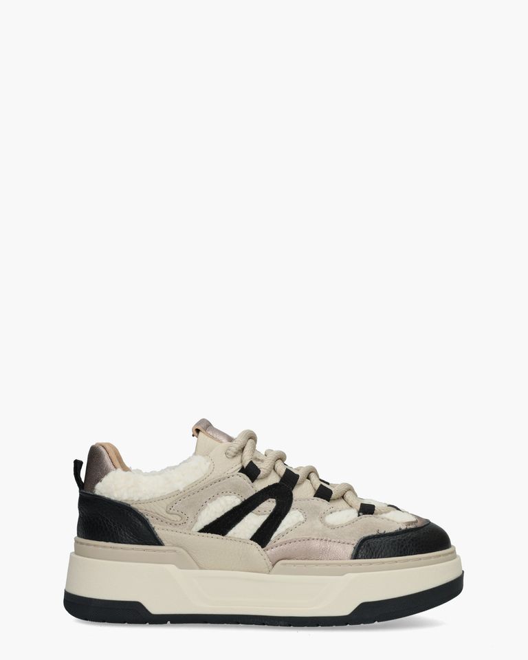 DWRS Label Walton Teddy Beige Damessneakers - Van Arendonk.nl